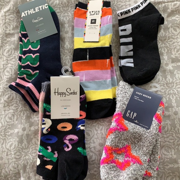 Happy Socks Accessories - Happy Socks VS Pink Richer Poorer socks women lot gift bundle sports fitness